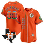 Custom Houston Astros Mexico Vapor Premier Limited Jersey V4 ¨C Orange BFRAILEY