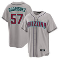 Arizona Diamondbacks #57 Eduardo Rodriguez Player Gray BFRAILEY Road Home Game Stitched Jerseys