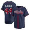 Atlanta Braves #44 Hank Aaron Player Navy BFRAILEY Limited Home Game Stitched Jerseys