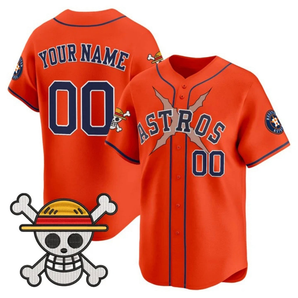 Custom Houston Astros x One Piece Orange BFRAILEY Vapor Premier Limited Jersey - Stitched