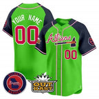 Custom Atlanta Braves Atliens Vapor Premier Limited Jersey ¨CGreen 2 BFRAILEY