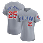 Chicago Cubs #25 Moises Ballesteros Player Gray BFRAILEY Road Limited Elite Home Stitched Jerseys