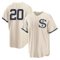 Chicago White Sox #20 Miguel Vargas Player Cream BFRAILEY Field of Dreams Home Game Stitched Jerseys