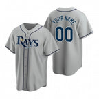 Custom Tampa Bay Rays Gray BFRAILEY 2020 Stitched Cool Base Road Jersey