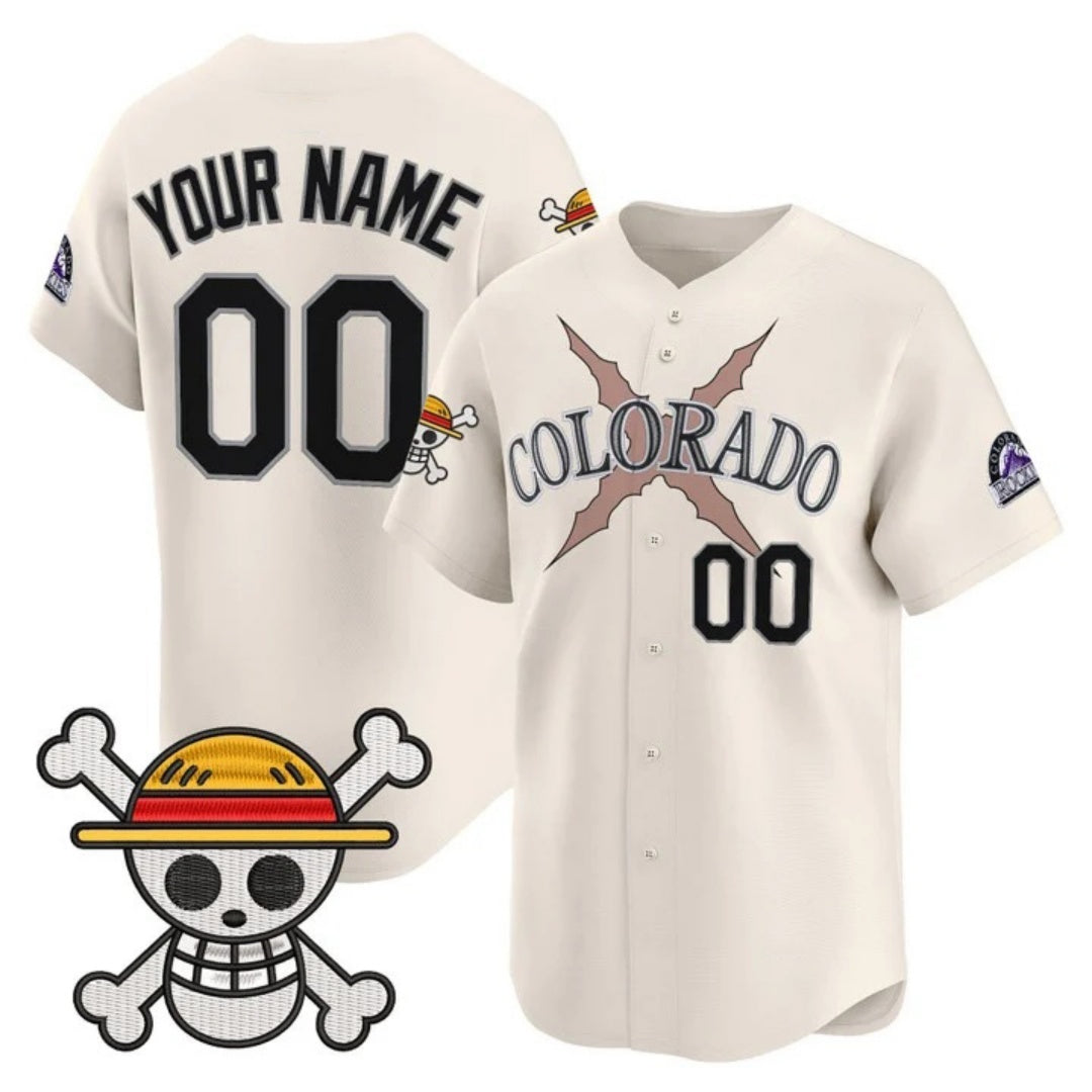 Custom Colorado Rockies x One Piece Cream BFRAILEY Vapor Premier Limited Jersey - Stitched