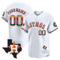 Custom Houston Astros Mexico Texas Patch Vapor Premier Limited Jersey ¨C White BFRAILEY