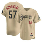 Arizona Diamondbacks #57 Eduardo Rodriguez Player Tan BFRAILEY City Connect Limited Home Game Stitched Jerseys