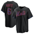 New York Mets #6 Starling Marte Black BFRAILEY Alternate Replica Jersey