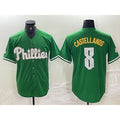Philadelphia Phillies #8 Nick Castellanos Green BFRAILEY 2024 City Connect Stitched Jersey