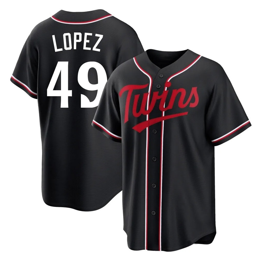 Minnesota Twins #49 Pablo Lopez Player Black BFRAILEYFashion Out Home Limited Stitched Jerseys