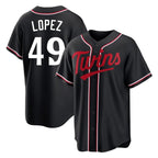 Minnesota Twins #49 Pablo Lopez Player Black BFRAILEYFashion Out Home Limited Stitched Jerseys