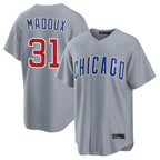 Chicago Cubs #31 Greg Maddux Player Gray BFRAILEY Home Game Stitched Jerseys