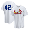 St. Louis Cardinals #42 Jackie Robinson White BFRAILEY Home 2025 Day Replica Jersey
