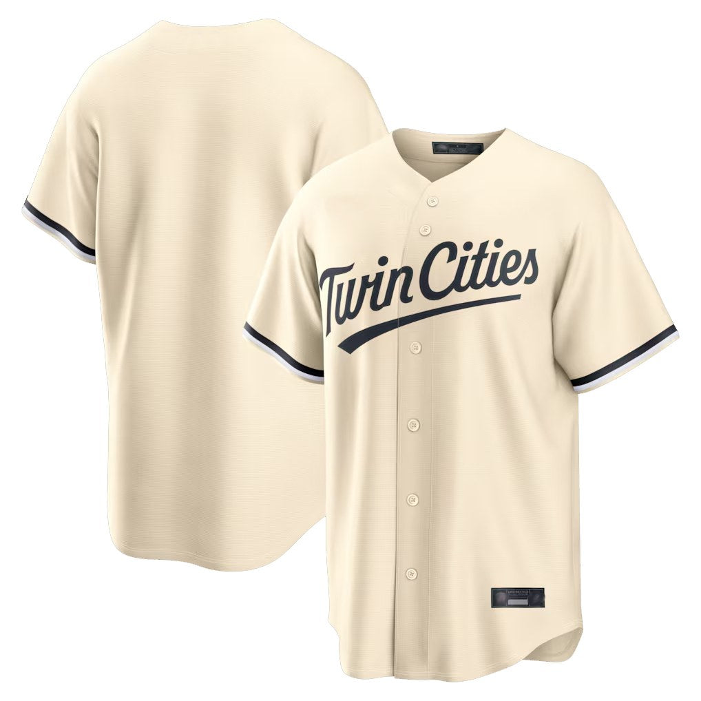 Minnesota Twins Blank Player Cream BFRAILEYGame Limited Home Stitched Jerseys