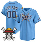 Custom Tampa Bay Rays x One Piece Blue BFRAILEY Vapor Premier Limited Jersey - Stitched