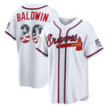 Atlanta Braves #30 Drake Baldwin USA 250 Fourth of July Home Stadium Jersey - White BFRAILEY