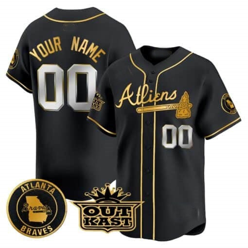 Custom Atlanta Braves Atliens Vapor Premier Limited Jersey ¨C Black BFRAILEY