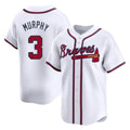 Atlanta Braves #3 Dale Murphy Player White BFRAILEY Limited Home Game Stitched Jerseys