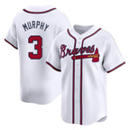 Atlanta Braves #3 Dale Murphy Player White BFRAILEY Limited Home Game Stitched Jerseys