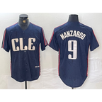 Cleveland Guardians #9 Kyle Manzardo Navy BFRAILEY 2024 City Connect Limited Stitched Jersey