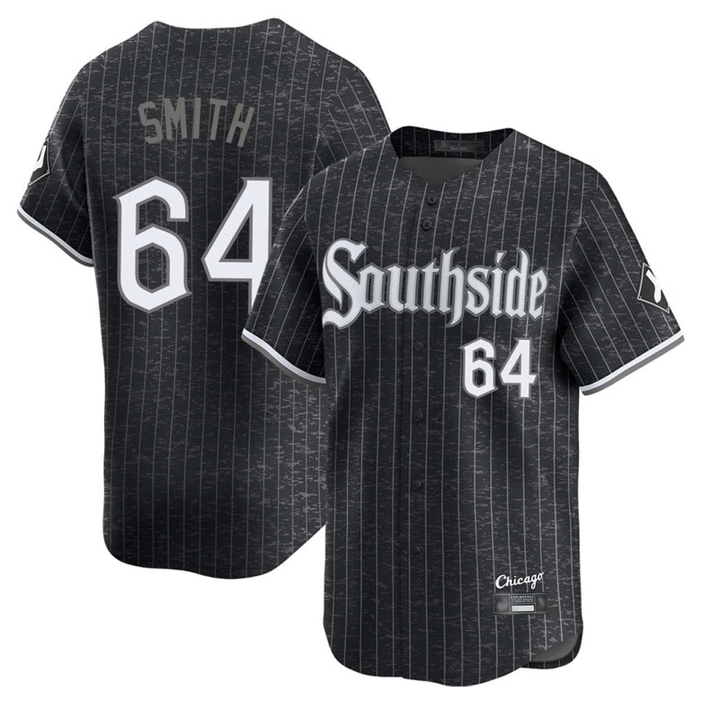 Chicago White Sox #64 Shane Smith Player Black BFRAILEY City Connect Limited Home Stitched Jerseys
