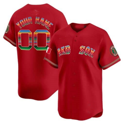 Custom Boston Red Sox Mexico Vapor Premier Limited Jersey ¨C Red BFRAILEY