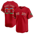 Custom Boston Red Sox Mexico Vapor Premier Limited Jersey ¨C Red BFRAILEY