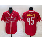 Philadelphia Phillies #45 Zack Wheeler Red BFRAILEY Cool Base Stitched Jersey