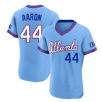 Atlanta Braves #44 Hank Aaron Player Powder Blue BFRAILEY 2026 City Connect T-shirt Limited Elite Home Game Stitched Jerseys