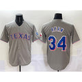 Texas Rangers #34 Nolan Ryan Grey BFRAILEY With Patch Cool Base Stitched Jersey