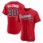 Atlanta Braves #30 Drake Baldwin Player Red BFRAILEY Limited Elite Home Game Stitched Jerseys