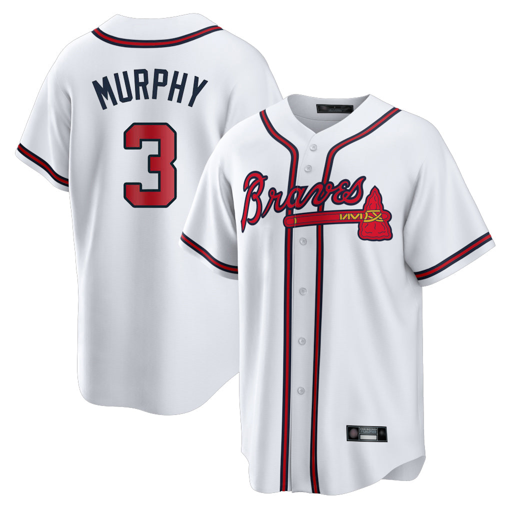 Atlanta Braves #3 Dale Murphy Player White BFRAILEY Home Game Stitched Jerseys