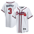 Atlanta Braves #3 Dale Murphy Player White BFRAILEY Home Game Stitched Jerseys