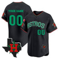 Custom Houston Astros Mexico Texas Black BFRAILEY Patch Vapor Premier Limited Jersey V3 ¨C All Stitched