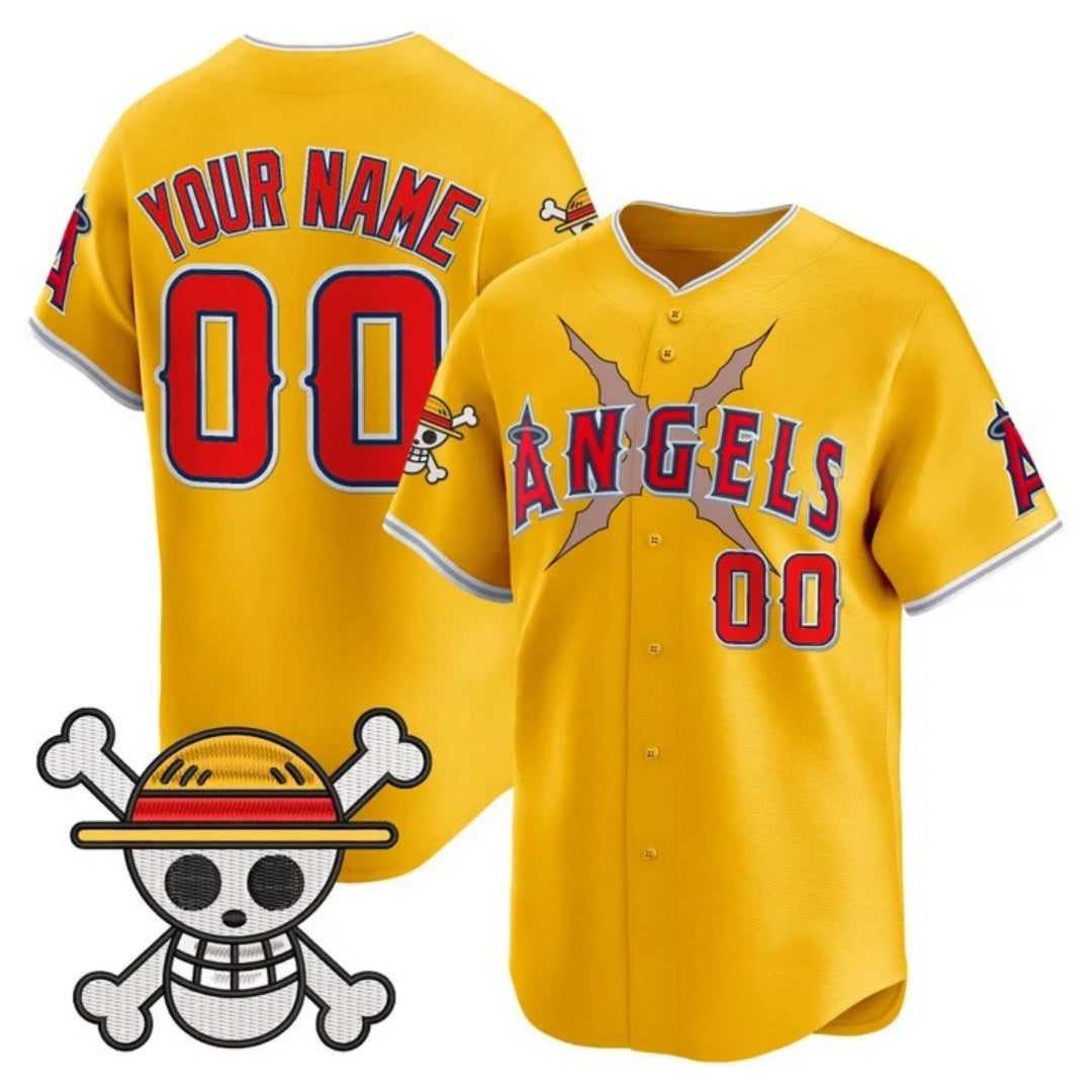 Custom Los Angeles Angels x One Piece Gold BFRAILEY Vapor Premier Limited Jersey - Stitched