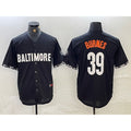 Baltimore Orioles #39 Corbin Burnes Black BFRAILEY 2023 City Connect Cool Base Stitched Jersey
