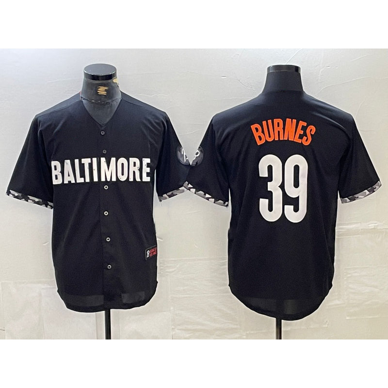 Baltimore Orioles #39 Corbin Burnes Black BFRAILEY 2023 City Connect Cool Base Stitched Jersey