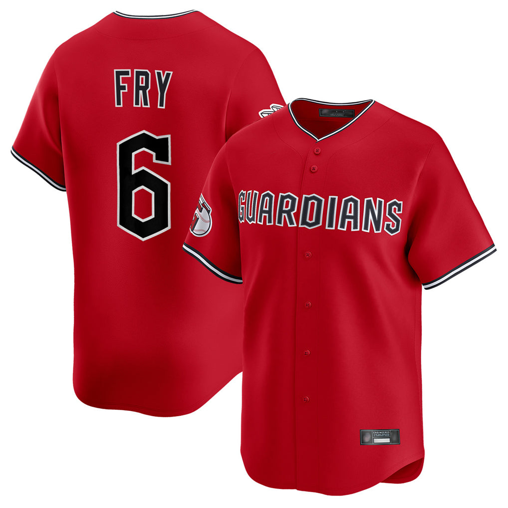 Cleveland Guardians #6 David Fry Player Red BFRAILEY Limited Home Stitched Jerseys