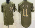 New York Yankees #11 Anthony Volpe Olive BFRAILEY 2026 Armed Forces Day Jersey