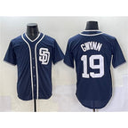 San Diego Padres #19 Tony Gwynn Navy BFRAILEY Cool Base Stitched Jersey