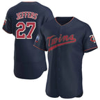 Minnesota Twins #27 Ryan Jeffers Player Navy BFRAILEY60th Home Limited Elite Stitched Jerseys
