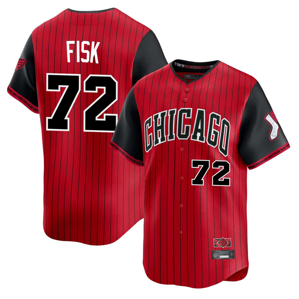 Chicago White Sox #72 Carlton Fisk Player Red BFRAILEY City Connect Limited Home Stitched Jerseys