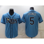 Tampa Bay Rays #5 Wander Franco Light Blue BFRAILEY Stitched Cool Base Jersey