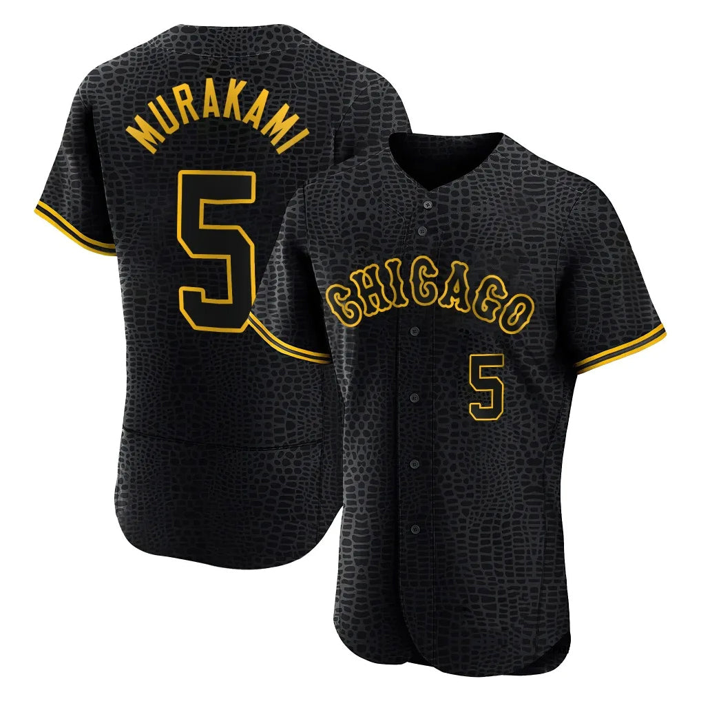 Chicago White Sox #5 Munetaka Murakami Player Black BFRAILEY Snake Skin City Limited Elite Home Stitched Jerseys