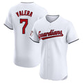 Cleveland Guardians #7 George Valera Player White BFRAILEY Limited Elite Home Stitched Jerseys