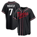 Minnesota Twins #7 Joe Mauer Player Black BFRAILEYFashion Out Home Limited Stitched Jerseys
