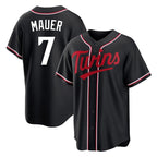 Minnesota Twins #7 Joe Mauer Player Black BFRAILEYFashion Out Home Limited Stitched Jerseys