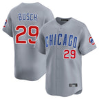 Chicago Cubs #29 Michael Busch Player Gray BFRAILEY Road Limited Home Stitched Jerseys