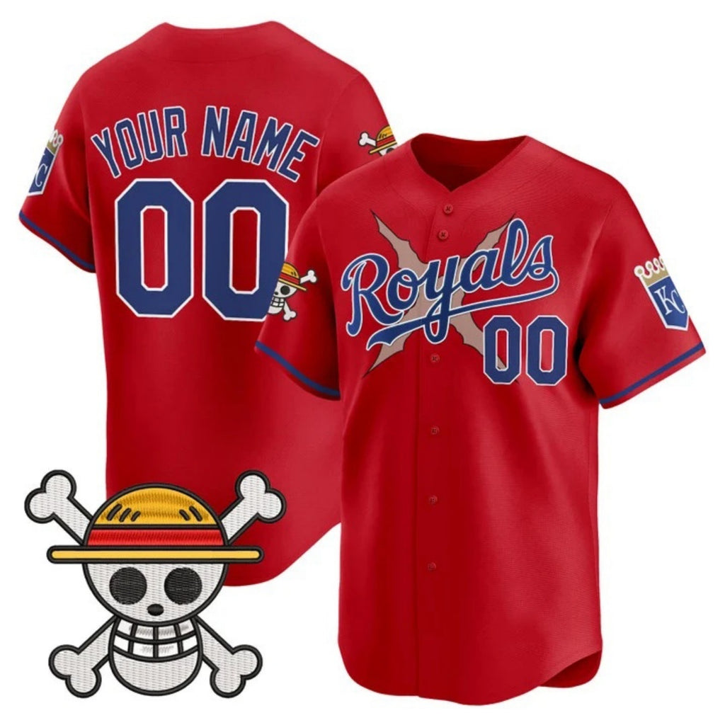 Custom Kansas City Royals x One Piece Red BFRAILEY Vapor Premier Limited Jersey - Stitched