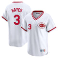 Cincinnati Reds #3 Ke'Bryan Hayes Player White BFRAILEY Cooperstown Collection Limited T-shirt Home Stitched Jerseys